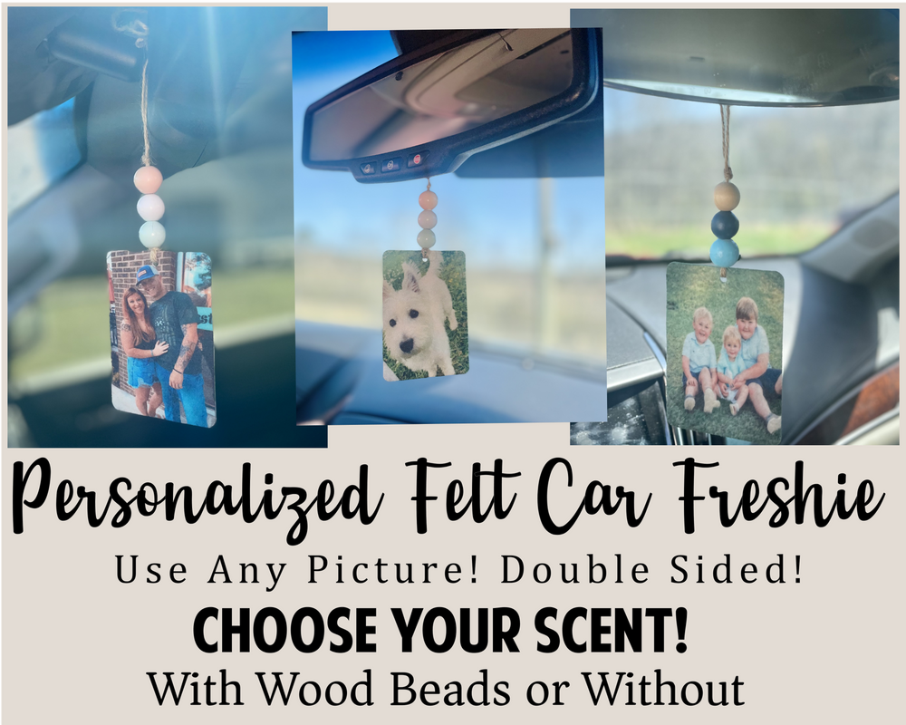 Personalized Car Freshie with Wood Beads – Wills Creek Designs